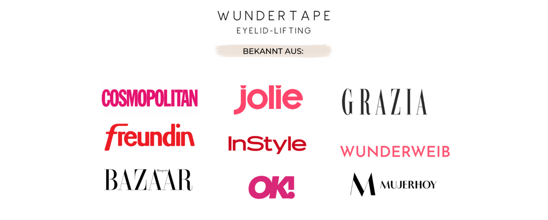 WUNDERTAPE eyelid lifting Schlupflider stripes bekannt aus vielen Magazinen Bestseller